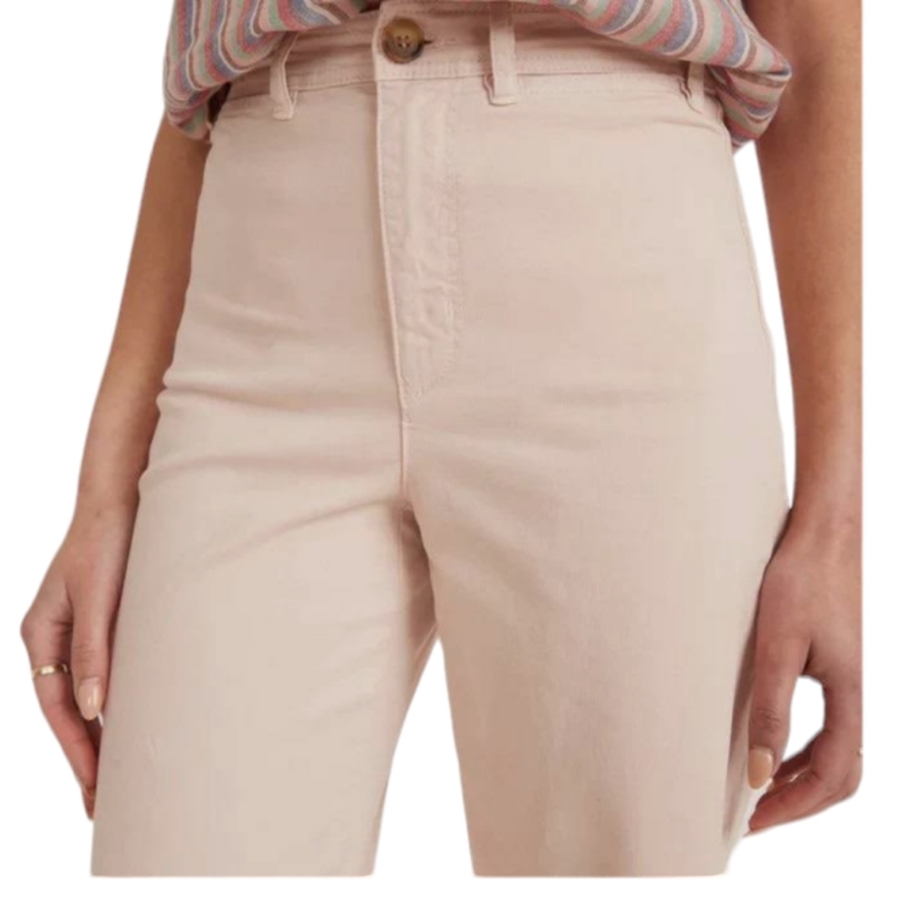 Marine Layer Bridget Slim Wide Leg Crop Pantsin Peach Whip- Size 6